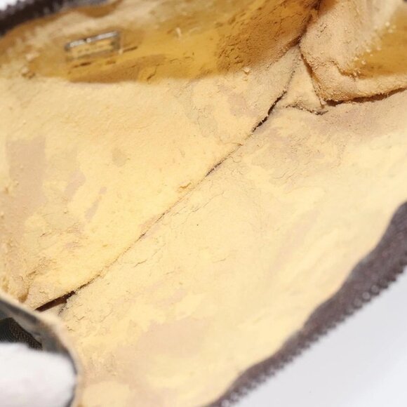 FENDI Zucca Canvas Pouch Black Brown Auth bs25659 - Picture 13 of 16